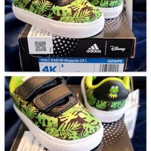 ADIDAS Sneakers MUPPETS Skateboard Shoes Green & Black Infant/Toddler Size 4 & 5